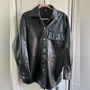 Faux leather shirt/jacket L